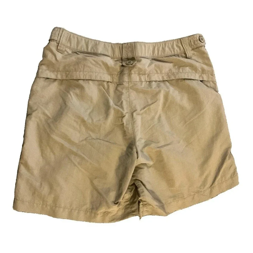 Eddie Bauer Sport Shorts Womens Beige Cargo Pocket Size 2